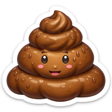 A brown wet poop💩 sticker