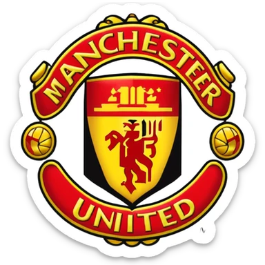 Manchester united logo sticker