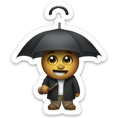 Boo with a umbrella sticker