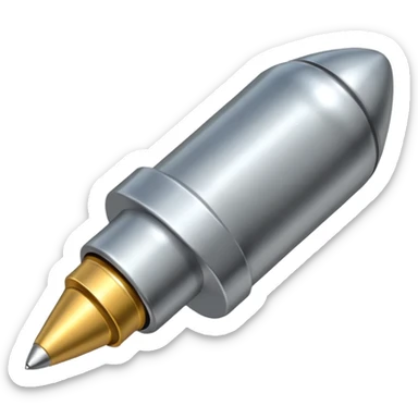 a single bullet sligly ratated to the right side sticker