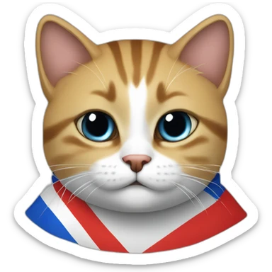 Czechia, Czech flag, cat, hoodie, sticker