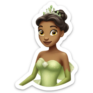 Princess Tiana frog sticker