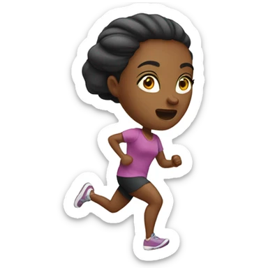running t-shirt woman sticker
