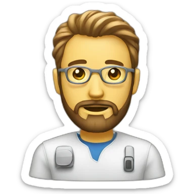 experto en electronica que tenga barba y coleta tipo hister sticker