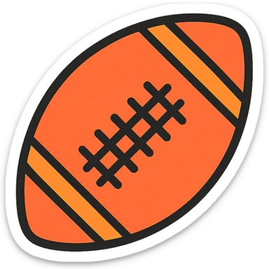 football icon, modern flat design, clean lines, subtle color accents, easily recognizable sticker