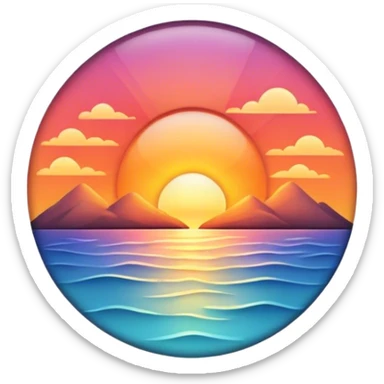 sunset sticker