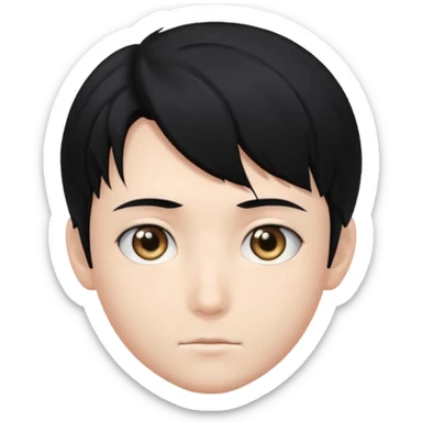 Anime boy head sticker