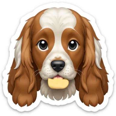 Собака русский кокер спаниель черно-белого цвета sticker