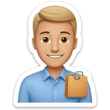 caucasian male office worker

light blue shirt sticker