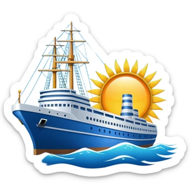 Sea travel sticker