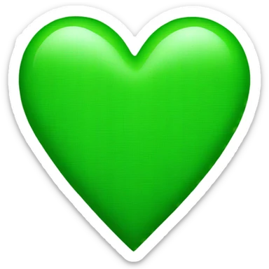 Green heart  sticker