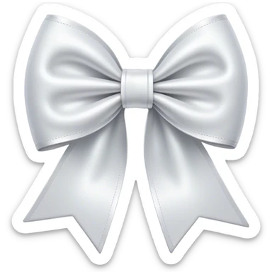 white satin bow sticker