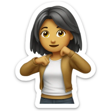 Fille qui fait un dab sticker