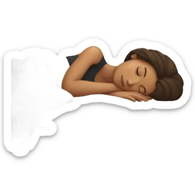 Brunette girl sleepin sticker