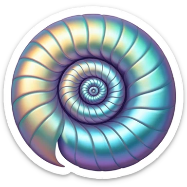 Nautilus spiral sticker