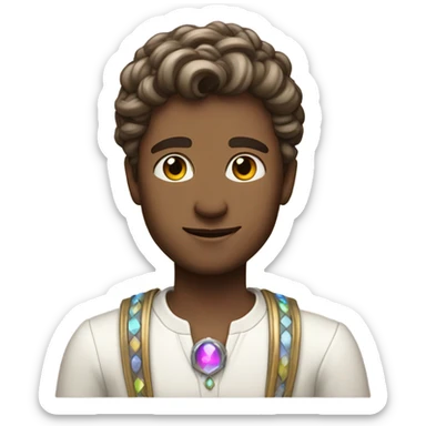 astrology virgo male white the maiden iridescent  sticker