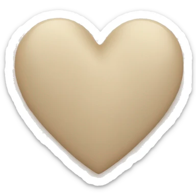 Beige Heart  sticker