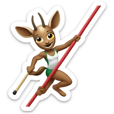 Antelope pole vaulting sticker