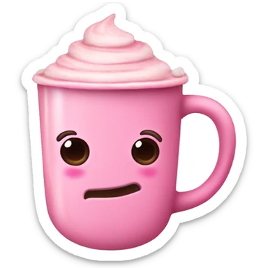 Cute pink hot chocolate  sticker