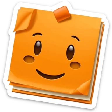 orange post-it note sticker