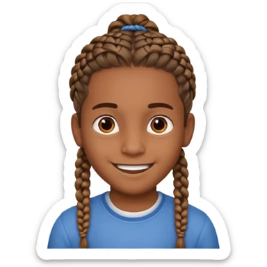 Un chico moreno con trenzas sticker