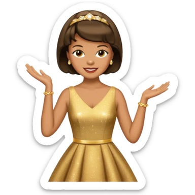 Florence Ballard gold dress sticker