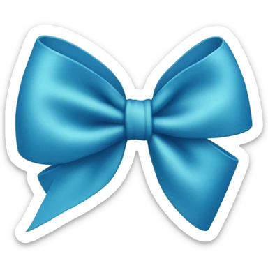 Blue Hair bow sticker