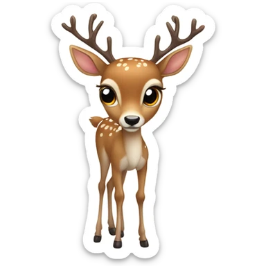 Coquette deer  sticker