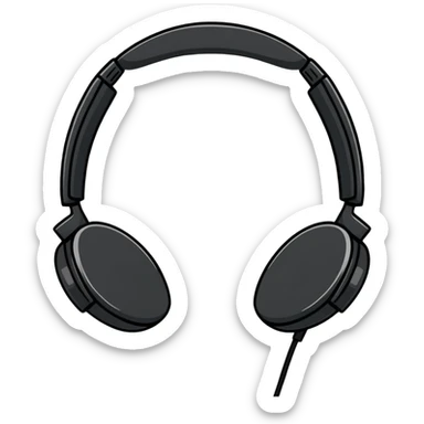 Premium white Sony headphones with large ear cups and sleek modern design sticker