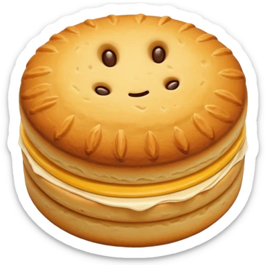 Biscuit rond sans visage sticker