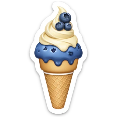 icecream-cone-blueberries sticker