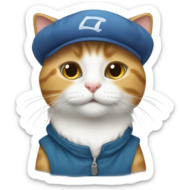 cat with cap sticker
