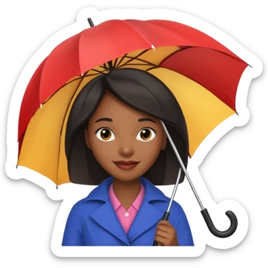 HOLDİNG UMBRELLA BLACK WOMAN sticker