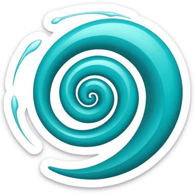 Swirl storm mark the colur teal sticker