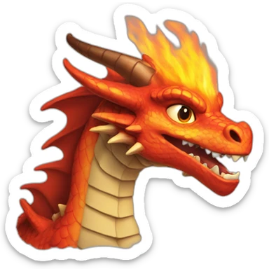 Dragon crache du feu sticker