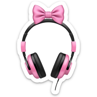 headphones with bow sticker