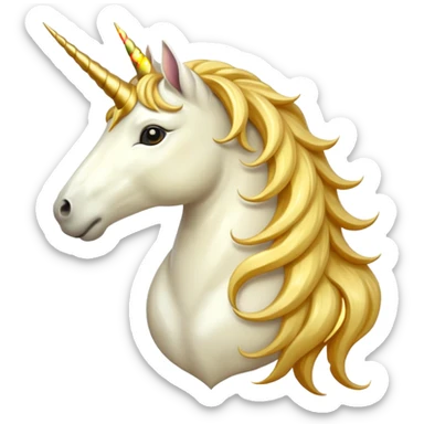 golden unicorn sticker