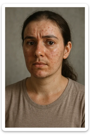 Donna con pcos con eccesso di androgeni sticker