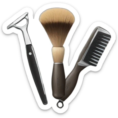 barber tools sticker