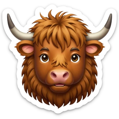 highland cow sticker