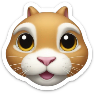 Fisheye rabbit face sticker