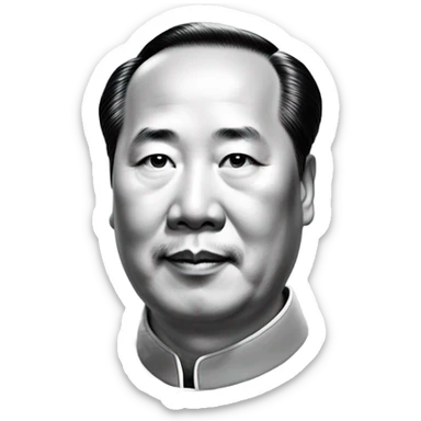 photorealistic mao zedong sticker