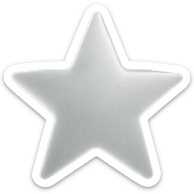 star with a frosted glass effect sticker