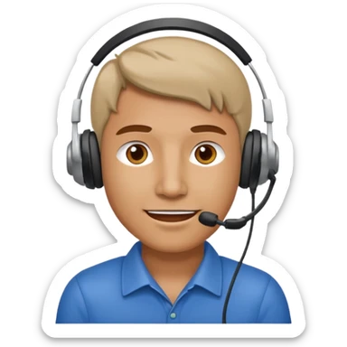 call center man sticker