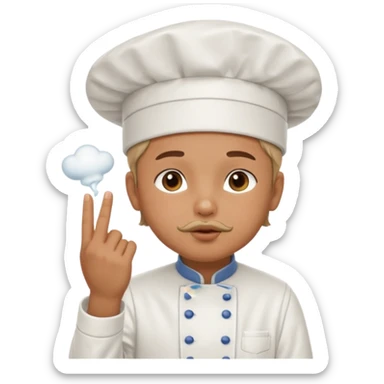 Chef blowing a kiss sticker