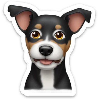 Perro salchicha negro  sticker