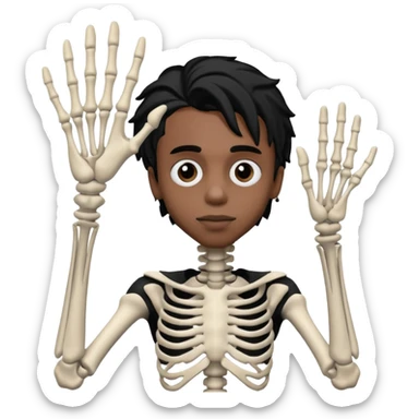 Make a Playboi Carti yvl skeleton hand emoji sticker