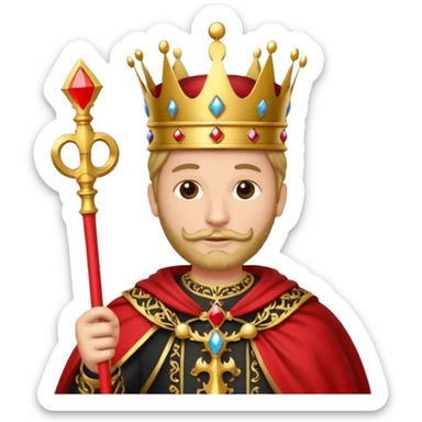 Solitaire card king sticker