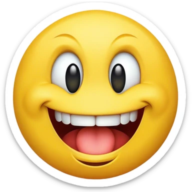 Smiley drooling sticker