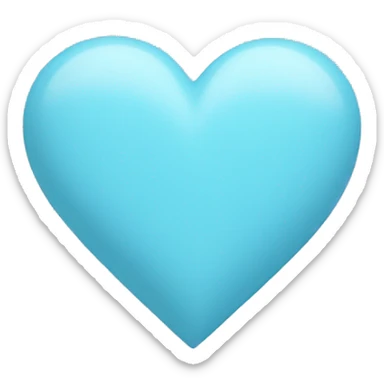Pastel blue colored heart sticker